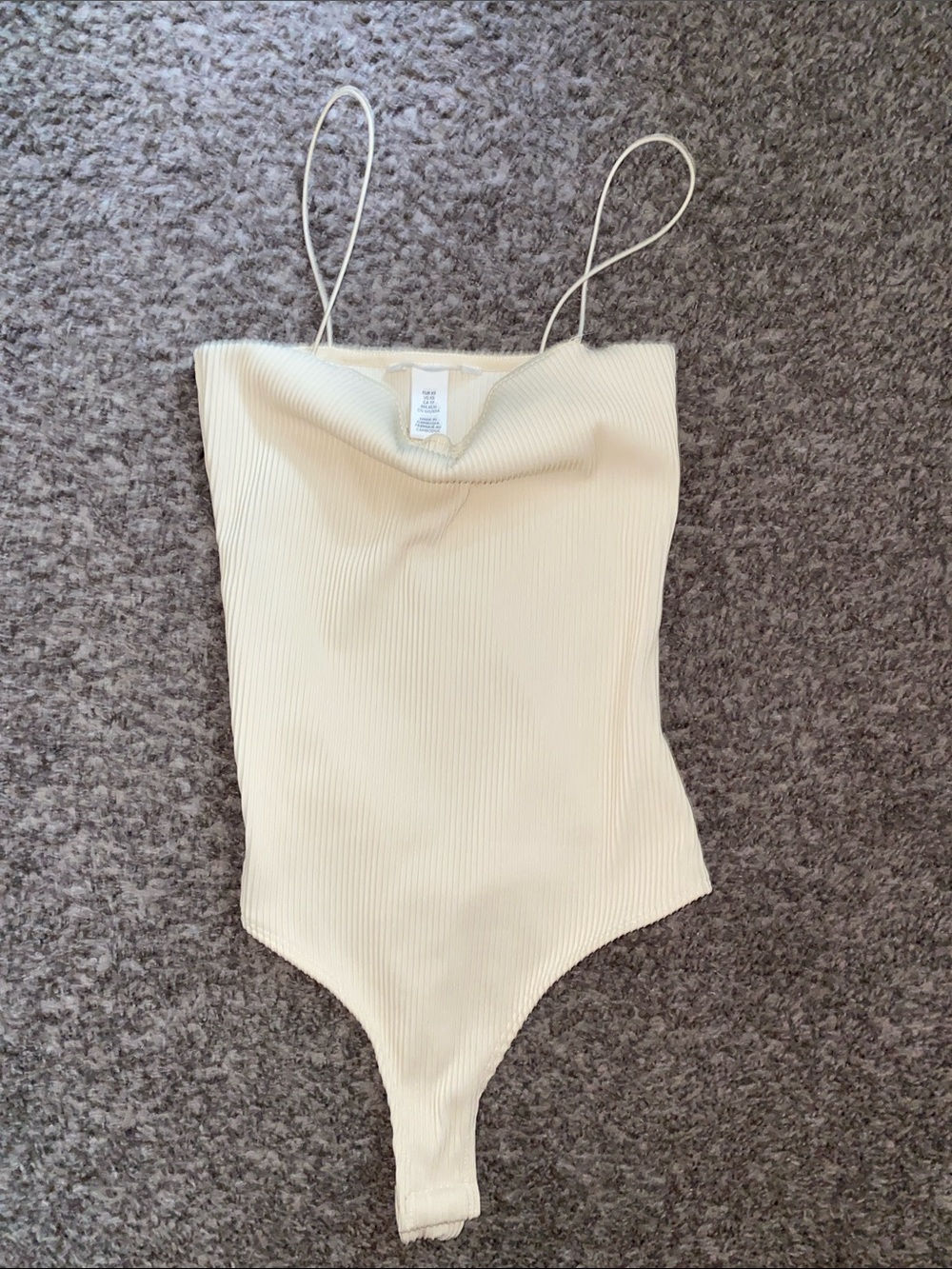 H&M butter yellow Ribbed One-Piece Bodysuit